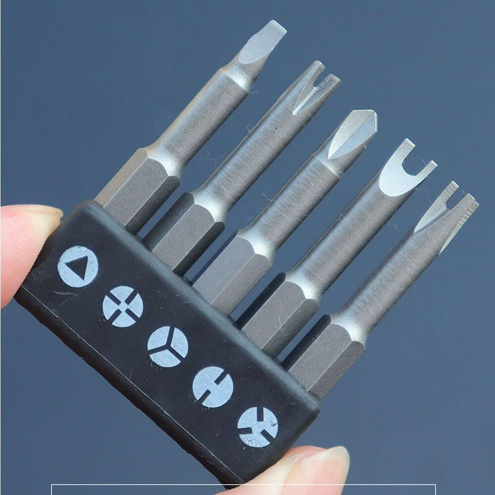 Screwdriver Set Special shaped Screwdriver Set 50mm U-shaped Y-Type Triangle Inner Cross Three Points Screwdriver Bit Tool 5Pcs screwdriver set