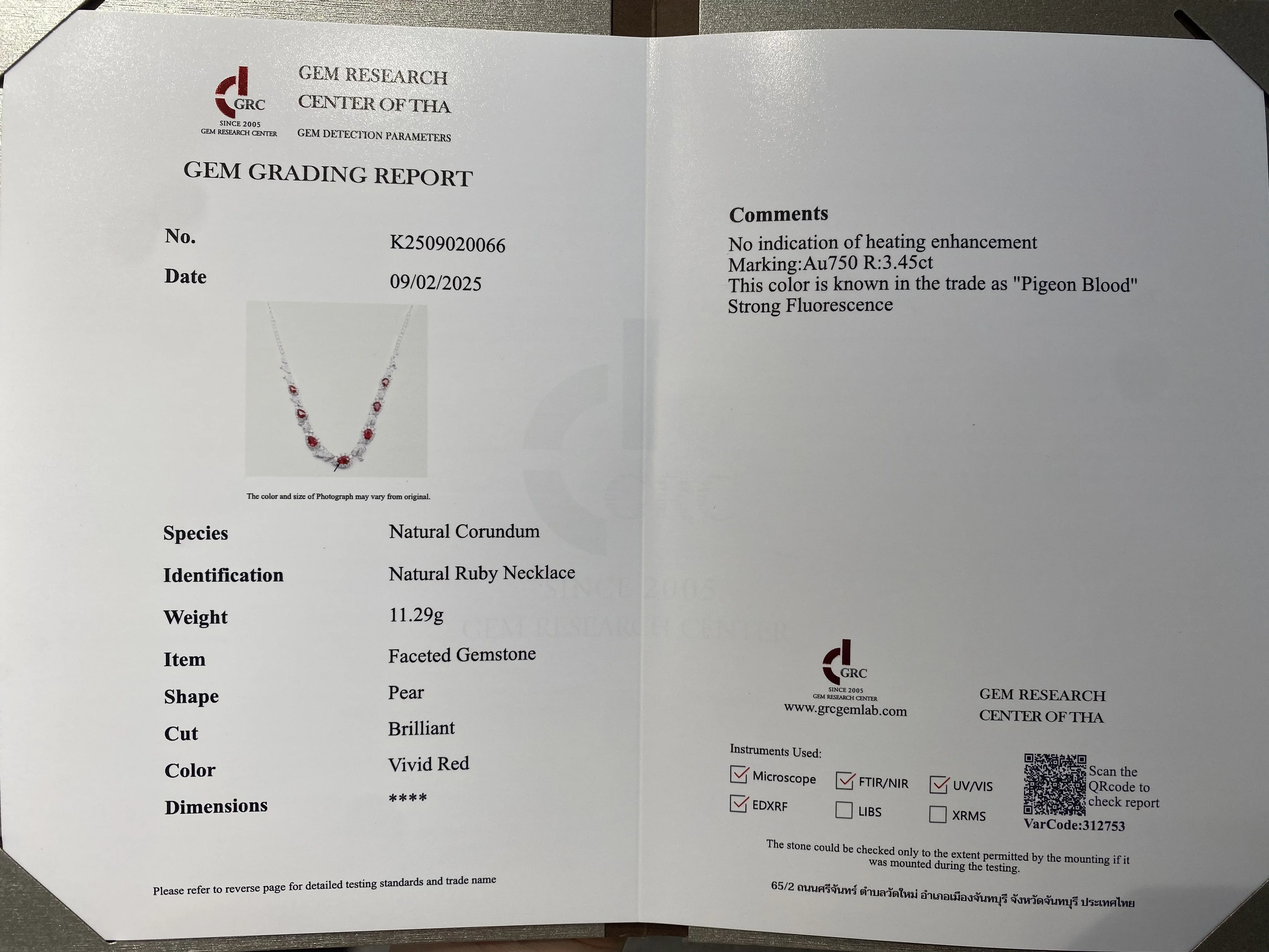 Natural Ruby Diamond Luxury Necklace Full View Certified – Vexaro