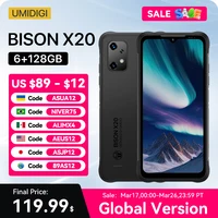 [World Premiere]UMIDIGI BISON X20 Rugged smartphone MTK Helio P60 Octa-Core 6GB 128GB 6.53" HD Android 13 6000mAh Battery NFC 1