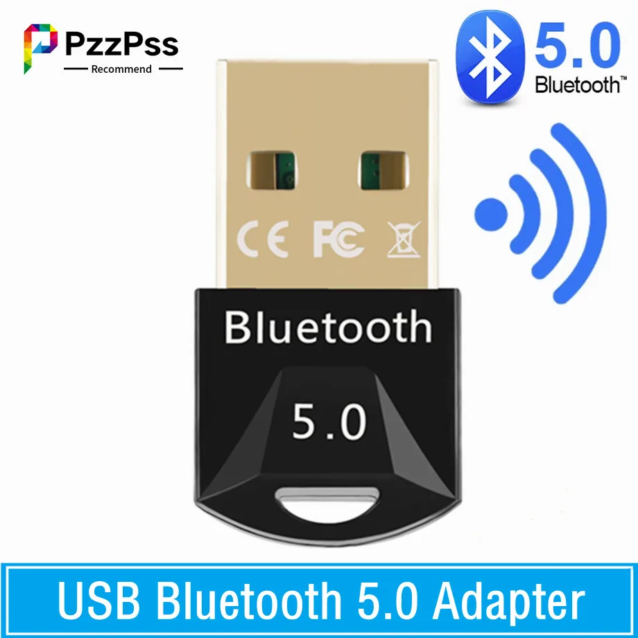 PzzPss USB Bluetooth 5.0 Adapter Wireless BT 5.0 Receiver Dongle High Speed Transmitter Mini Bluetooth USB Adapter For PC Laptop
