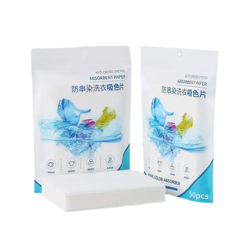 Laundry Tablets 50 PCS/Bag Anti-Staining Clothes Sheets Anti-String Mixing Color Absorption