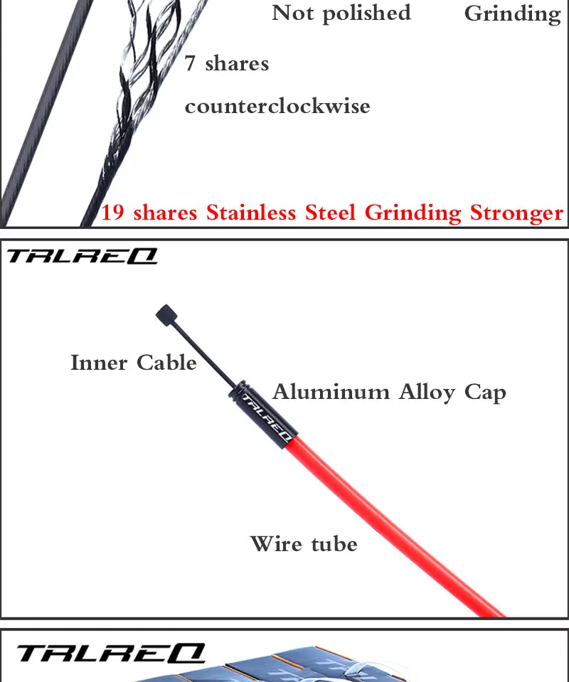 Description Picture 6 of item1pc Bike Teflon-Coating Inner Wire Core,1700mm Brake Line,2100mm Derailleur Shift Wire,MTB Road Bicycle Cable Line,Accessories