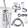 1/2inch 7/8 inch 1/4PCS Handheld Bidet Toilet Hand Faucet Sprayer Hanging Base Hook Head Hose Shower Adapter Diverter Set 1