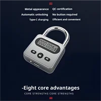 HEERAK Timer Padlock LCD Display Backlight Alloy 999 Hours Max Timing Super Long Standby Anti-addiction Electronic Backpack Lock - Image 2