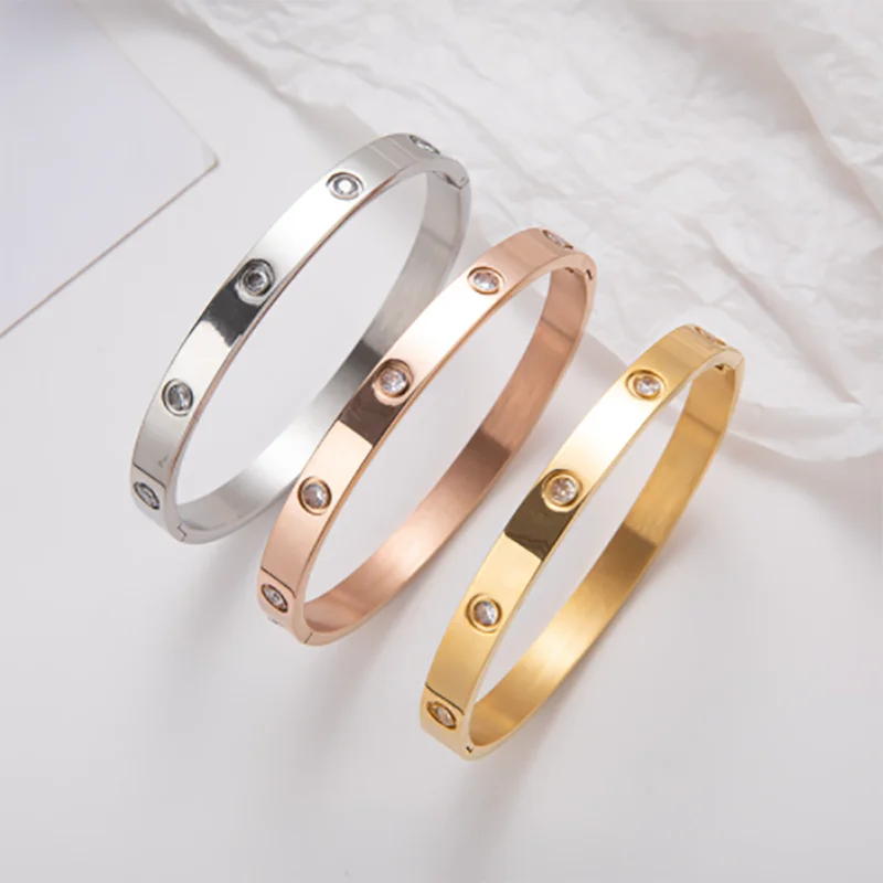 thumbnail image 2 of ZUOBAO 6mm Stainless Steel Hair Tie Bracelet - Grooved Cuff Bangle For Women, Silver 2 of 14