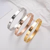 6mm 4mm Stainless Steel Bangles For Women Bracelets On Hand Lady Women's Fashion Jewelry Rhinestone Designer Gift Titanium Steel 1