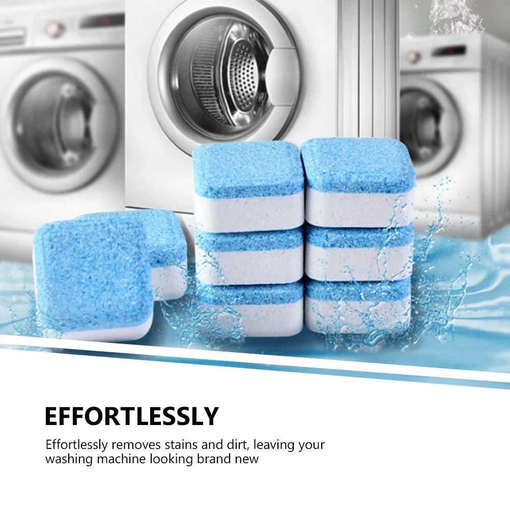 A box of 12pcs washing machine cleaners washing machine tub cleaning effervescent tablets deep cleaning chemical stain removal washing machine tablets washing machine cleaner tablets