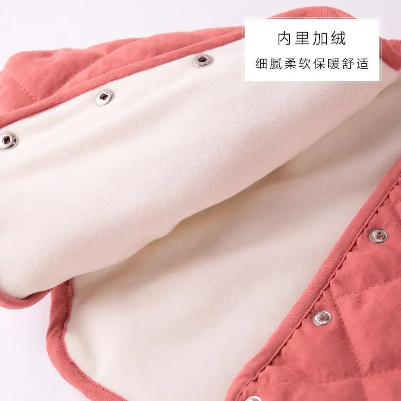 flocking cotton-padded clothes boy baby coat thickening cotton-padded jacket of the girls baby winter clothes the children