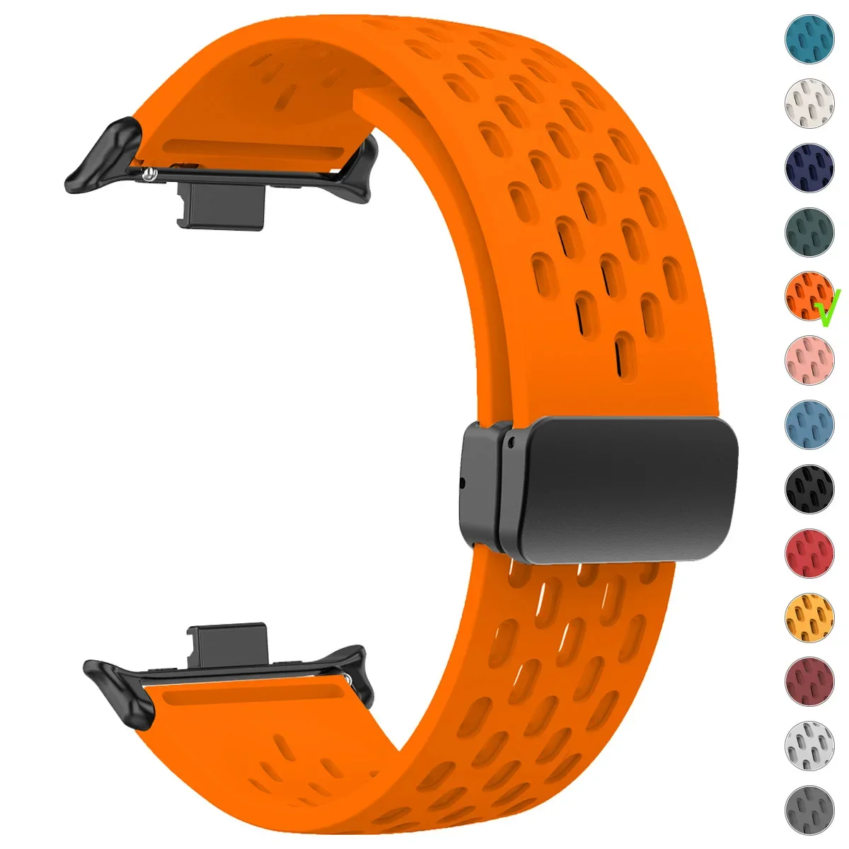 Magnetverschluss Silikonarmband für Redmi Watch 6/5/4 Sportband für Mi Band 8 Pro/9 Pro Correa 20/22mm Atmungsaktive Armbänder – Detail 1