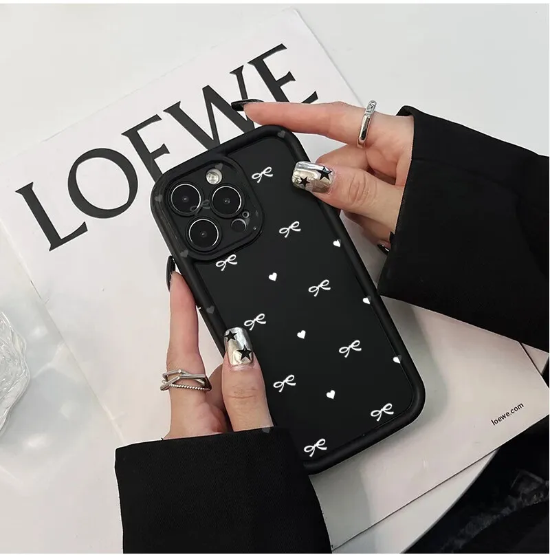 Heart Bowknot Soft TPU Phone Case Cover