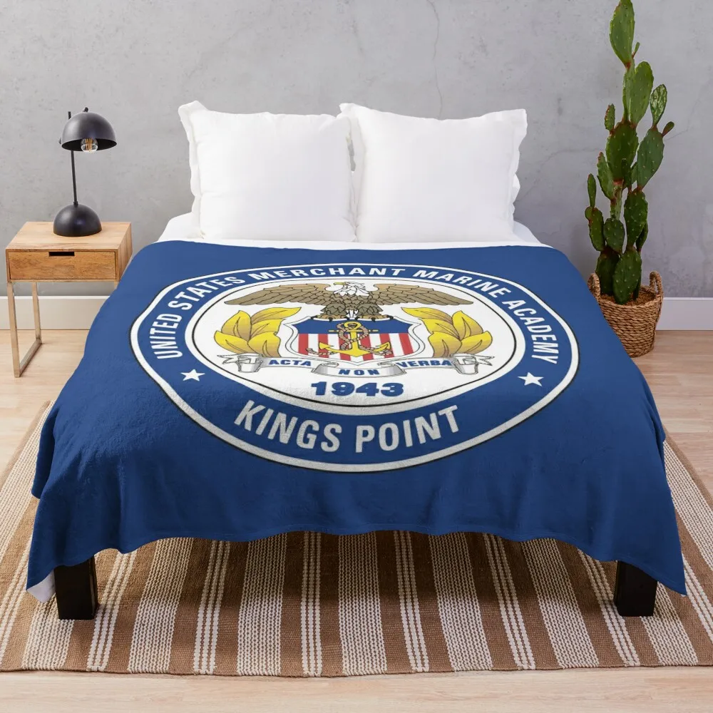 

United States Merchant Marine Academy Throw Blanket Plaid Soft Plush Plaid Designer Blankets