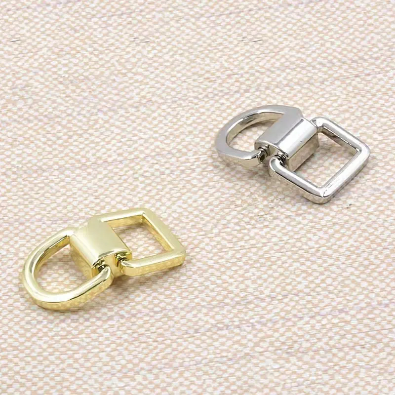 

3pcs/Lot Double D Ring Bag Side Clip Buckles Screw Connector Clasp Handbag Strap Hanger Purse Belt DIY Hardware Accessories