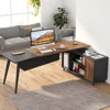 L-Shaped Computer Desk with File Cabinet, 78.74 Inch Large Executive Office Desk with Shelves, Industrial Business Fu 4