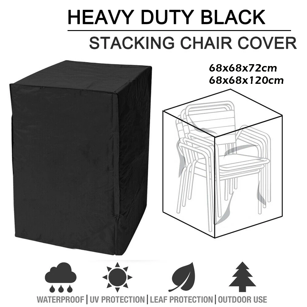 Heavy Duty Stacking Chair Cover Quality UV Waterproof Outdoor Garden All-Purpose Chair Covers