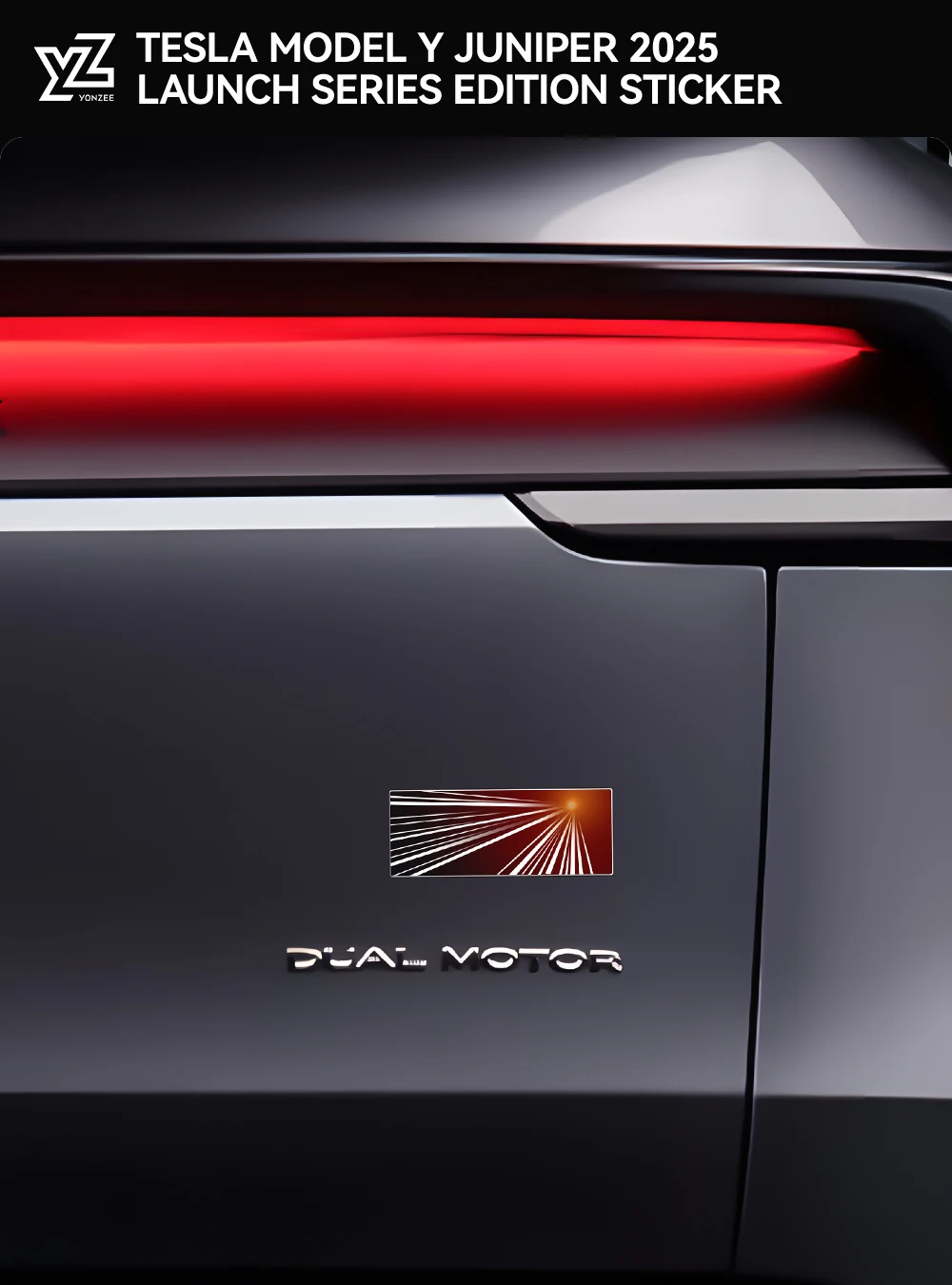 For Model Y/3/X/S Tail Mark Juniper Performance For Tesla PLAID Space-time Tu De