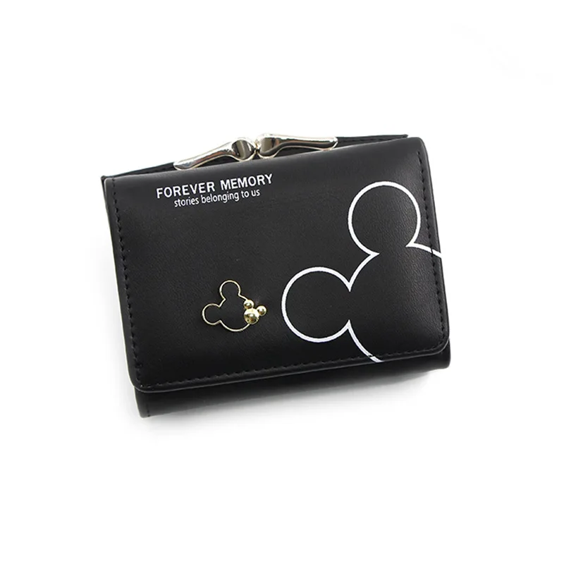 New Women's Wallet Cute Cartoon Letter Printed Students Coin Purse Triple Fold Short Style Wallets for Women Girls Handheld Bags 6