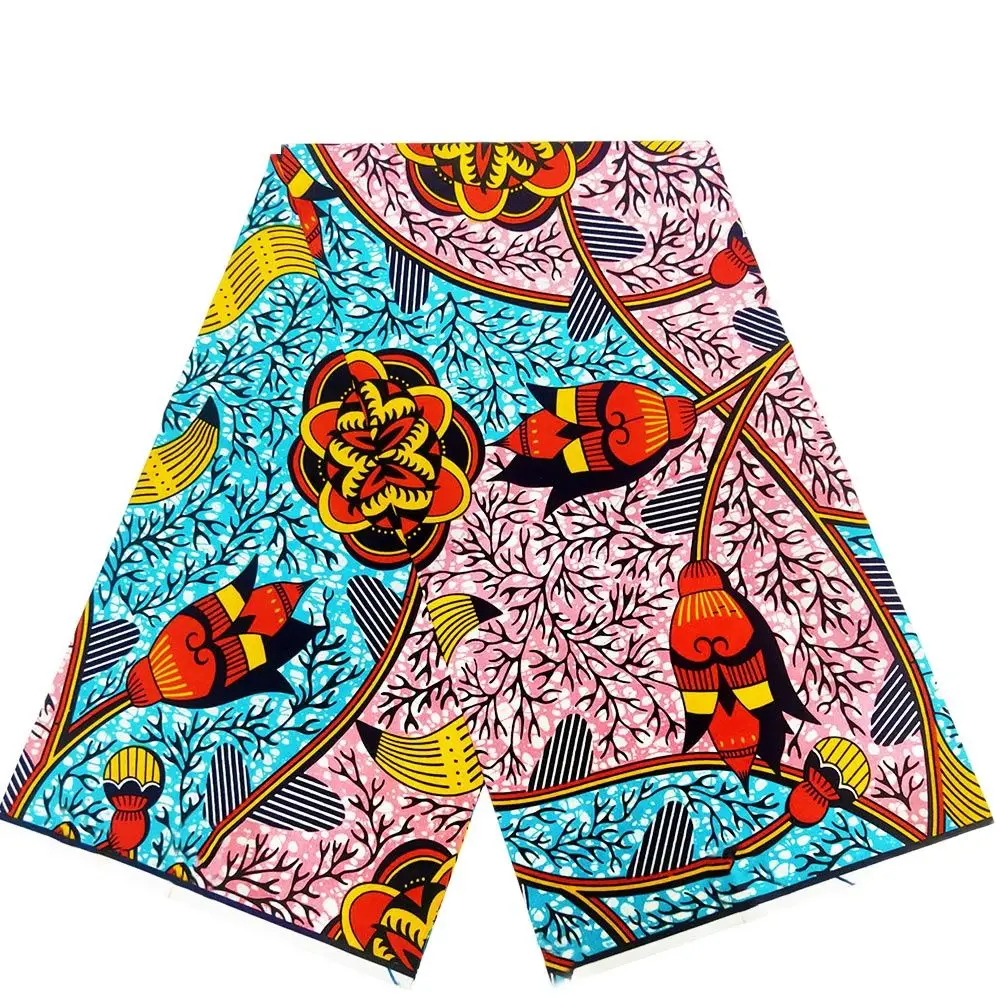 Африканские Восковые ткани real wax 6 ярдов/лот 2022 восковая Высококачественная