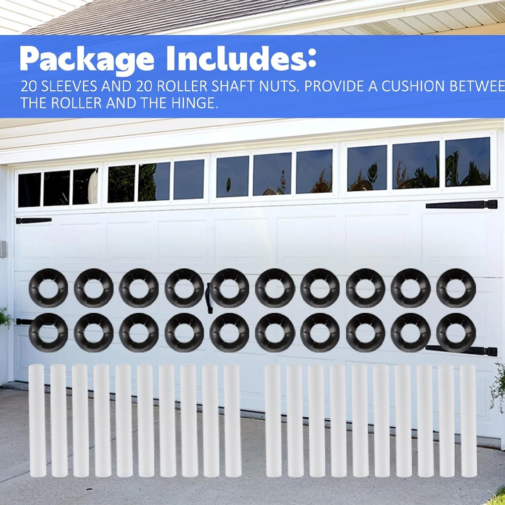 Description Picture 6 of item20Pcs Quiet Garage Door Rollers Bearing 80mm High Load Standard Rollers Hardware Tools for Rollers with Clean Stems