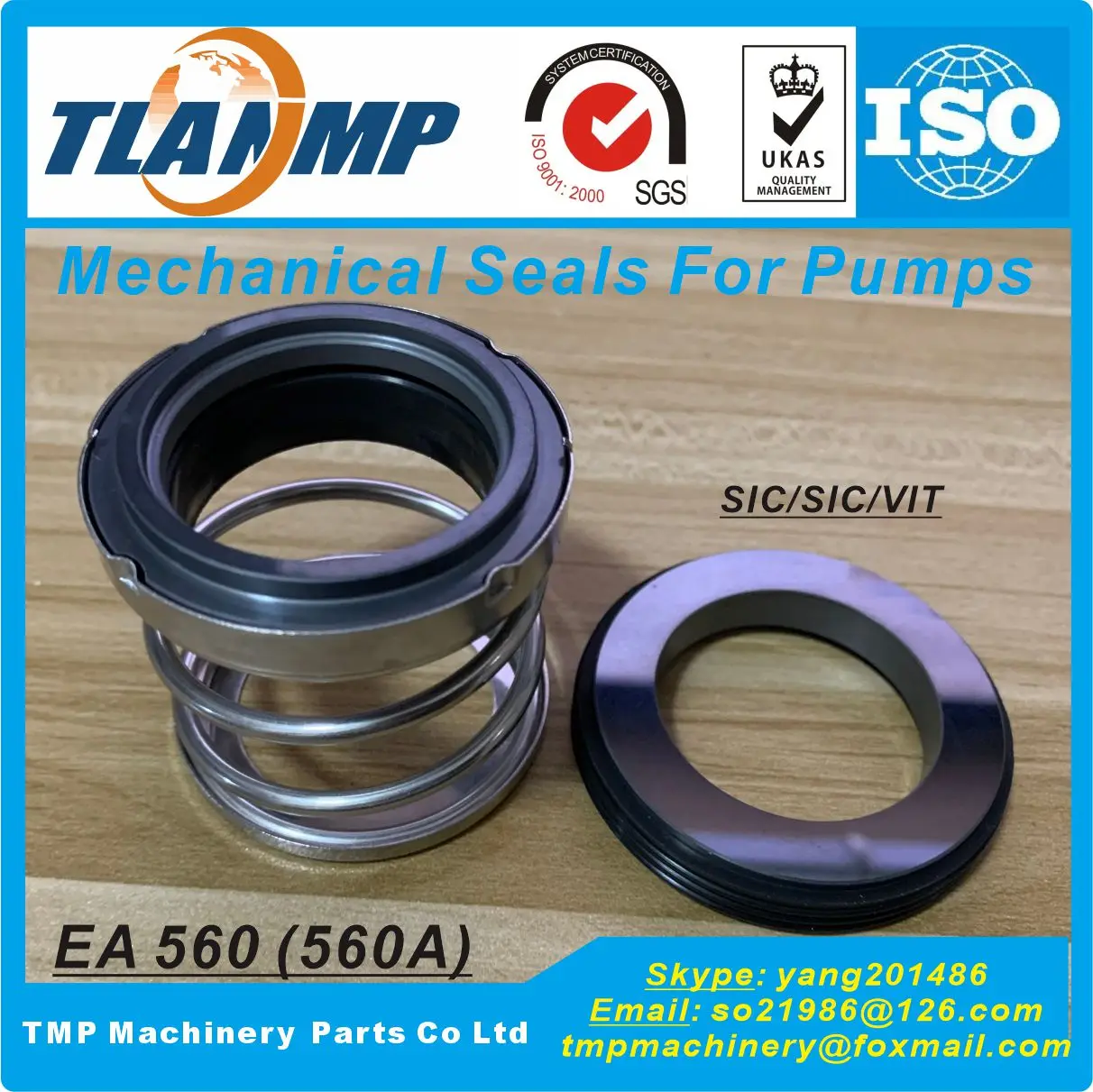 EA560-15, 560A-15, 560-15 Mechanical Seals for Chemical industry Submersible/Circulating Pumps