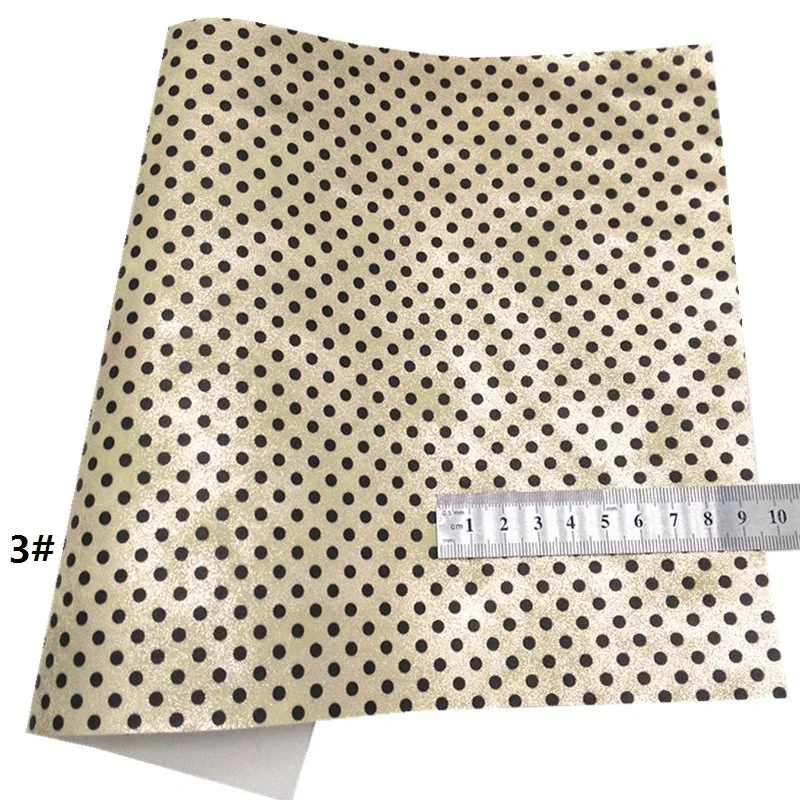 Description Picture 6 of itemGold Glitter Leather Sheets Dots Leopard Synthetic Leather Smooth Vinyl Lace Glitter Honey Comb Faux Leather Fabric W349