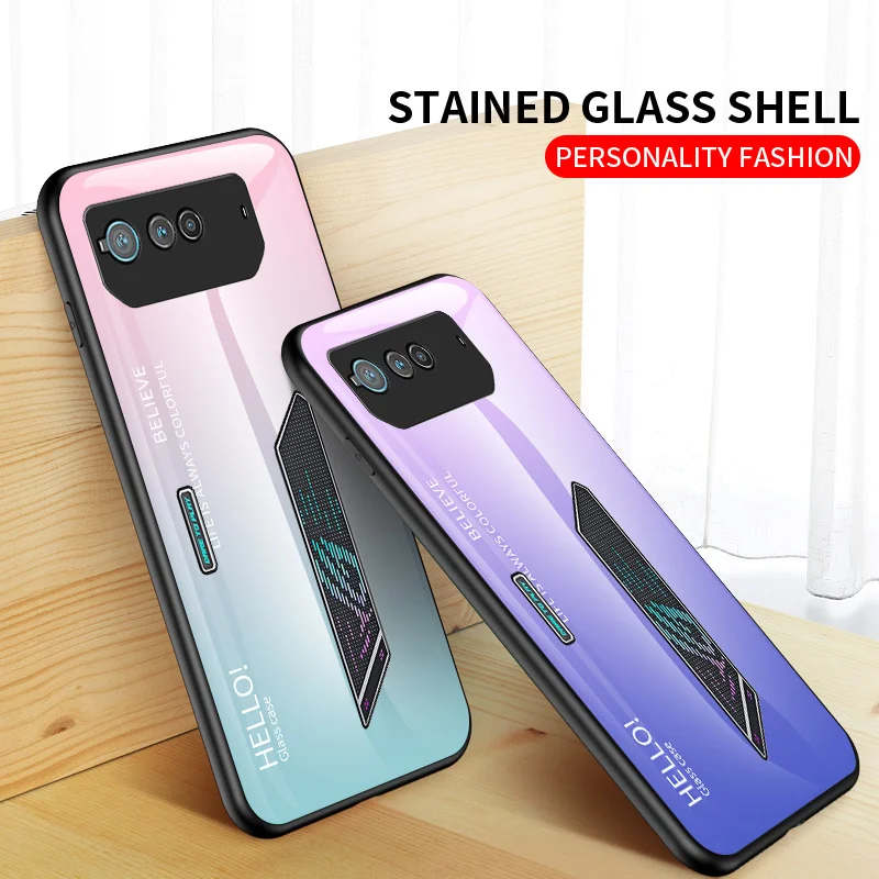 Armor PC For Asus ROG Phone 6 6D Glass Case Mirror Hard Protective
