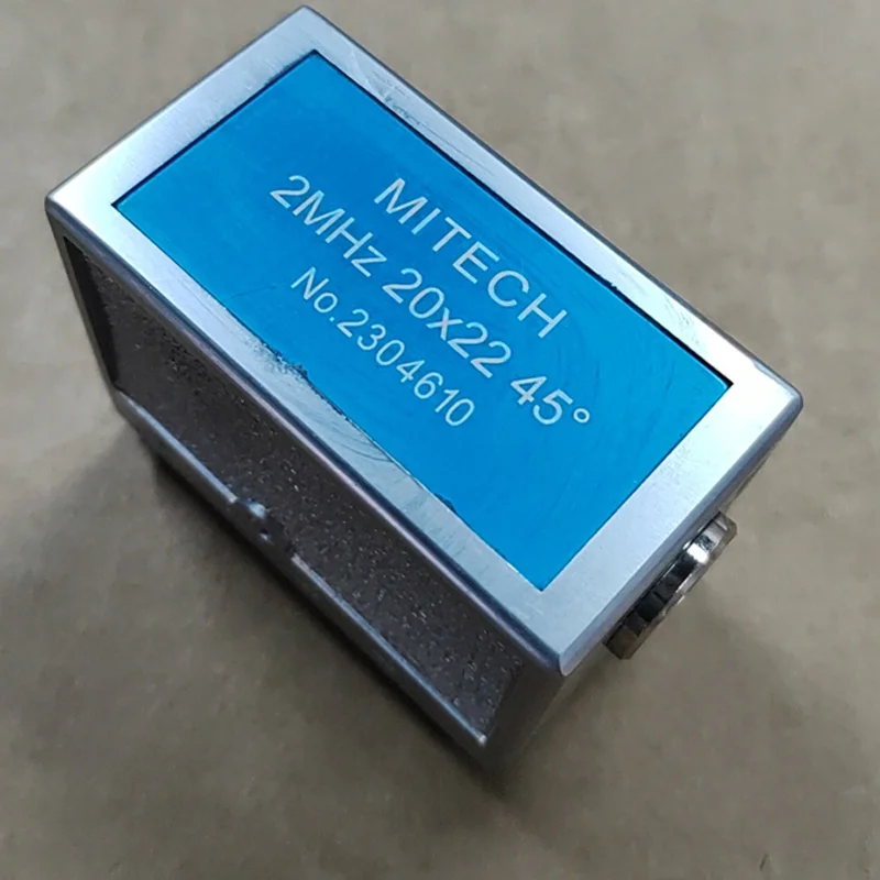 Mitech 2MHz 20x22mm 45 60 70 Degree Angle Beam Probe Transducer for Ultrasonic Flaw Detector