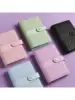 A6 Macaroon Color PU Leather DIY Binder Photocards Collect Book with Binder Pockets for Money Budget Saving Bill Organizer 1