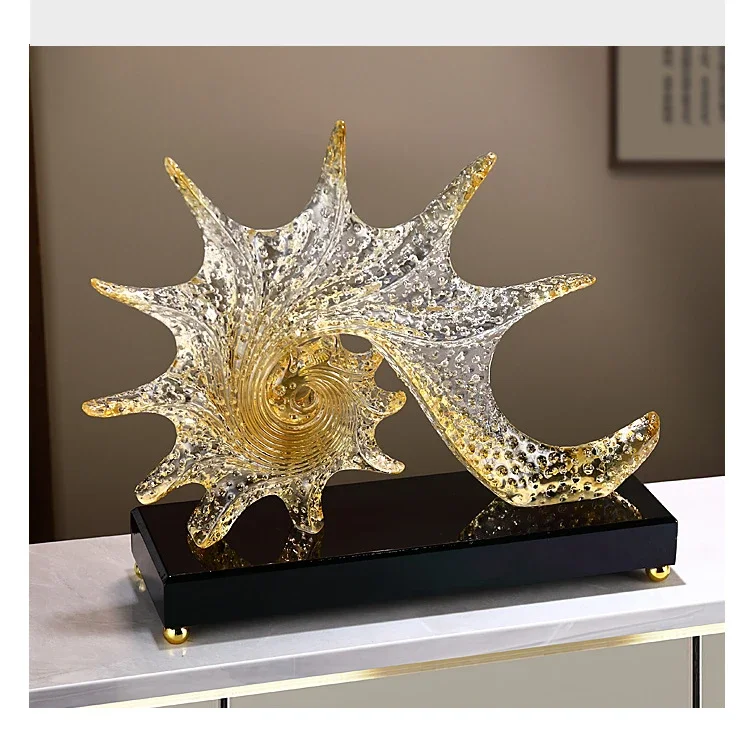 Spiral Conch Statue Home Landscape Ornaments Desk Decoration Resin Crafts Creative Bubble Conch Sculpture Room Aesthetic Decor
