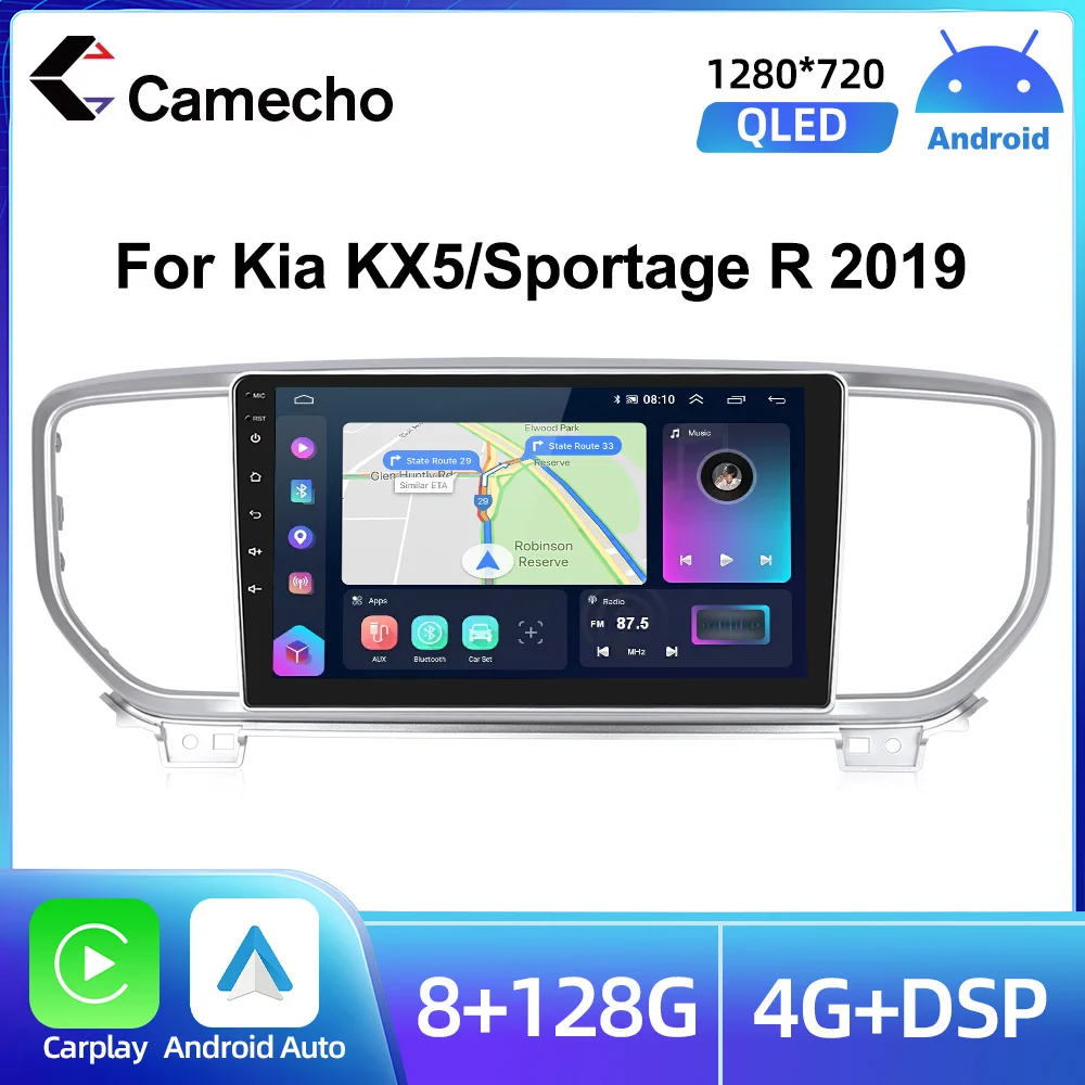 

Camecho Android 2Din 9" Car Radio Stereo For Kia KX5/Sportage R 2019(left) Carplay/Auto Wifi GPS FM Capacitive Multimedia Player