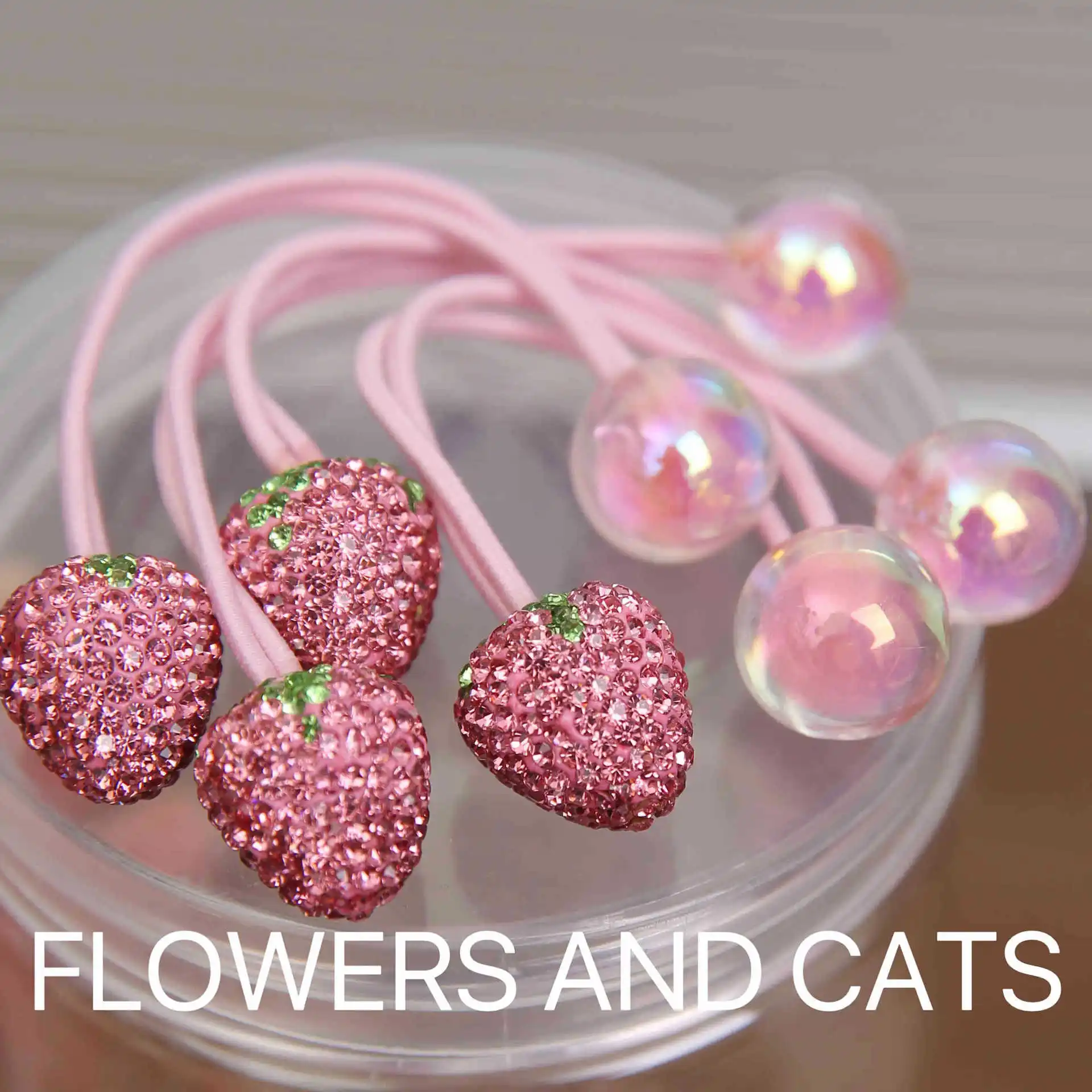 2PCS الفراولة الفتيات مرونة العصابات الشعر جميل ملون مطرزة الأميرة أغطية الرأس الأطفال العلاقات الشعر الطفل إكسسوارات الشعر