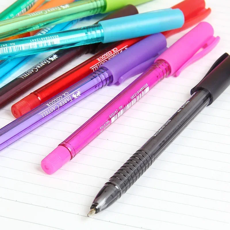 FABER CASTELL 2470 젤 볼펜, 사무실 및 학교 용품 선택용, 1.0mm, 9 가지 색상, 10 개