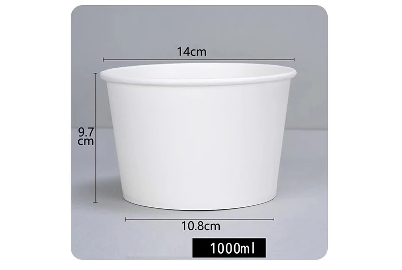50Pcs Disposable Paper Bowls Eco-Friendly Round Food Containers with Lids, Takeaway Sal... - SKU DPB01501 - UGI Packaging