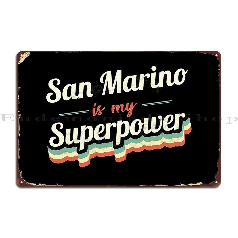 Гордится родиться в Сан-Марино, металлическая покраска, дизайн гаража, украшение, печать, жестяной знак, постер