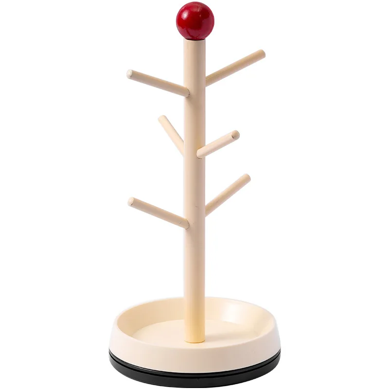 Description Picture 6 of item3-layers Tree Shaped Cup Jewelry Hanging Rack Rotatable Cups Drying Rack Desktop Jewelry Sundries Holder Bathroom Organizer