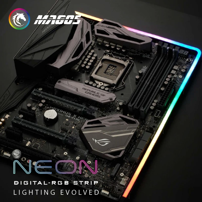 Phanteks-barra de Luz Neon para Decoração de pc Tira Led Rgb Tamanhos m1 m5 40cm 55cm 100cm 5v Argb Suporta Asus Giga Msi Sync Ventiladores e resfriadores - Imagem 3