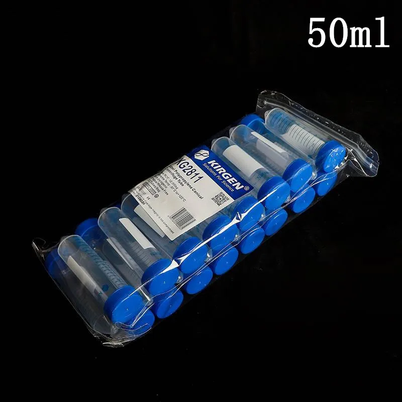25Pcs Lot Sterilized 15ml 50ml V-Shape Bottom Centrifuge Tubes With Screw Caps Centrifugal Tubes For Lab plastic test tubes centrifuge tube