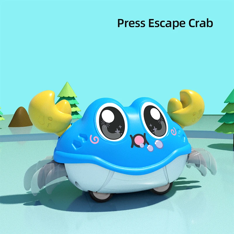 Simulation Crab Toy Children's Little Crab Simulated Animal Rebound Inertial Crawling Impact Resistant Bubble