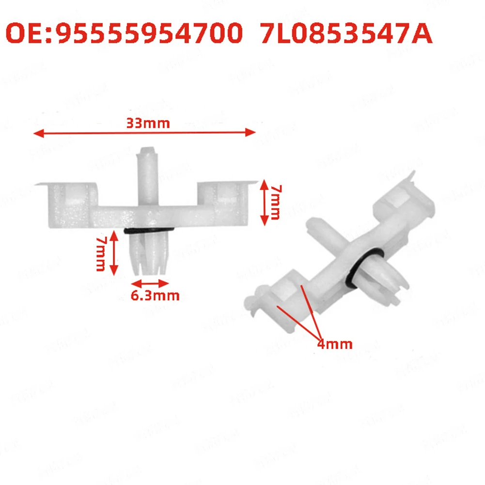 

10pcs Retaining Clip Door Sill Rail 95555954700,7L0853547A For Porsche For Cayenne 2003-2006 2008-2010 Car White Nylon Clip