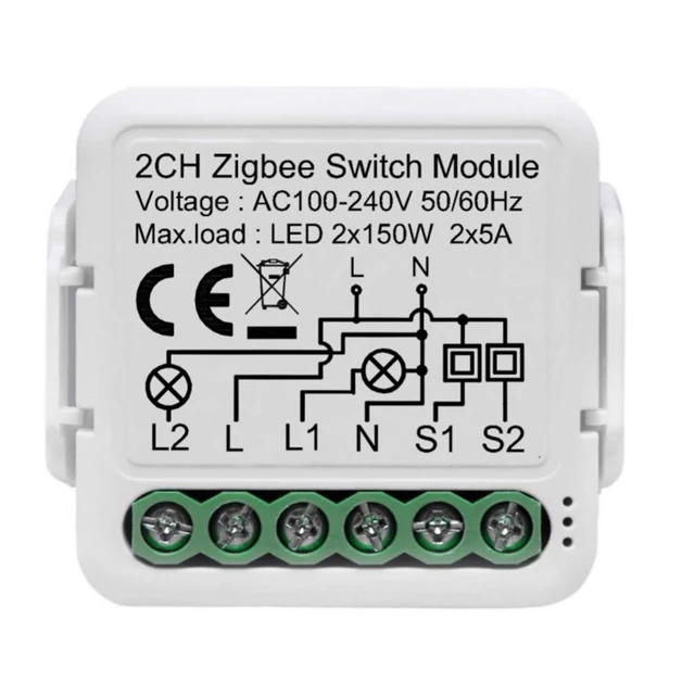 Módulo interruptor Tuya ZigBee 3.0 Sin Neutro - DOMU SMART