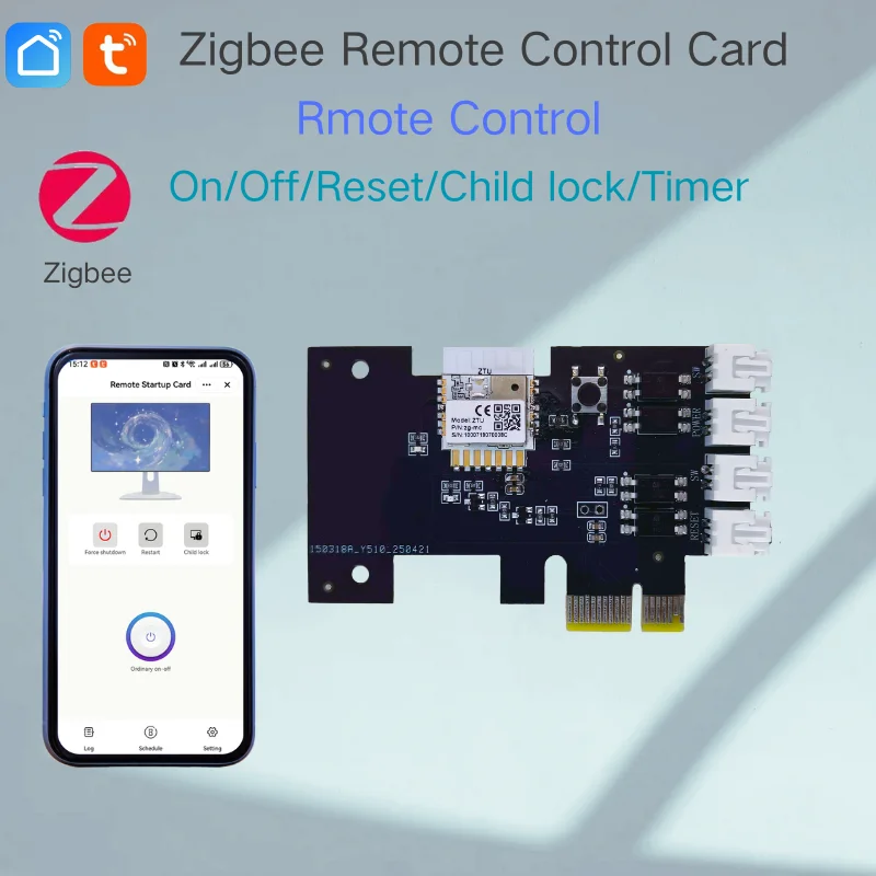 Tuya Smart ZIGBEE PCIE Control Card - Remote PC Power On/Off via App, Schedule