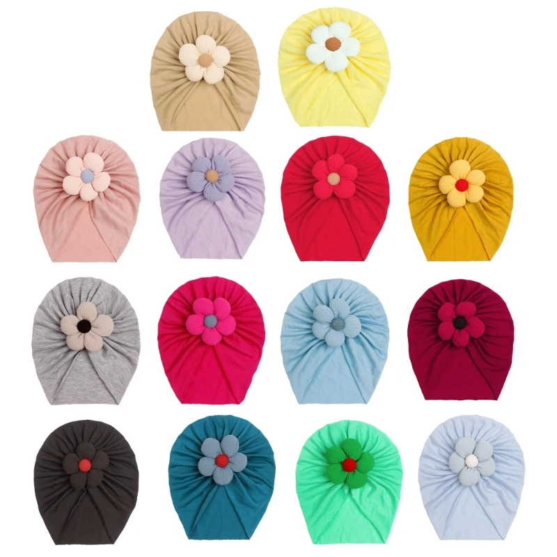 

Fashionable Turban Hat Baby Cap Breathable Headwrap for Babies Toddlers 0-24M Newborn Headwear Accessories QX2D