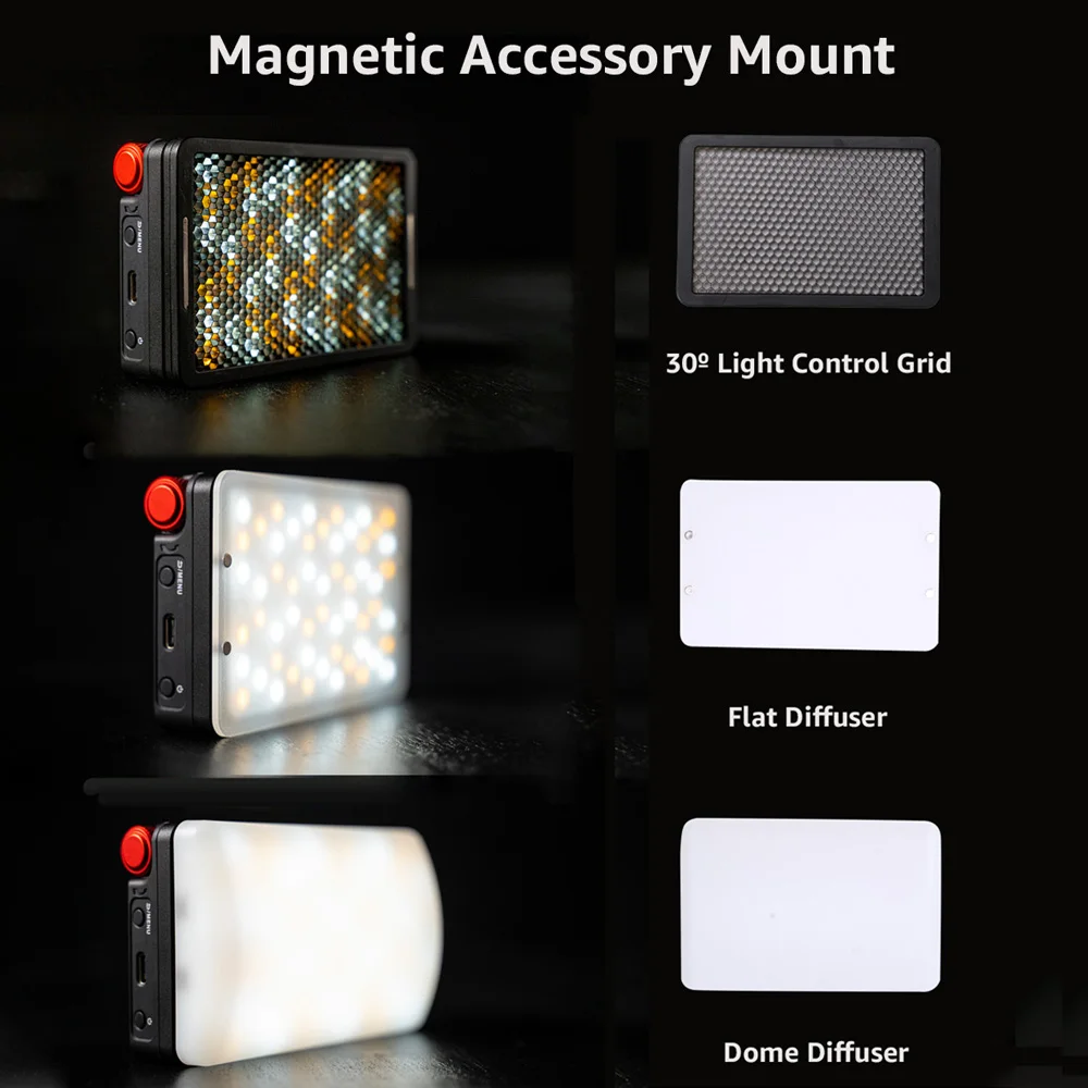 Aputure MC 프로 미니 RGBWW 포켓 LED 비디오 조명, 2000K-10000K IP65, 마그네틱 어트랙션 사진 조명, 브이로그 사진 스터드용