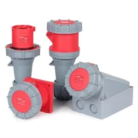 63A 125A IP67 220V 380V Industrial MALE FEMALE Plug and Socket 3P/4P/5P Electrical ConnectorWall Mounted Socket 5