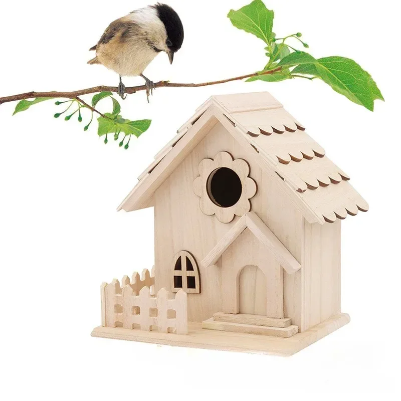 Decoration Eaves Bird House Spot Wooden Hanging Decorations New House Design Creative Bird's Nest Breeding Box