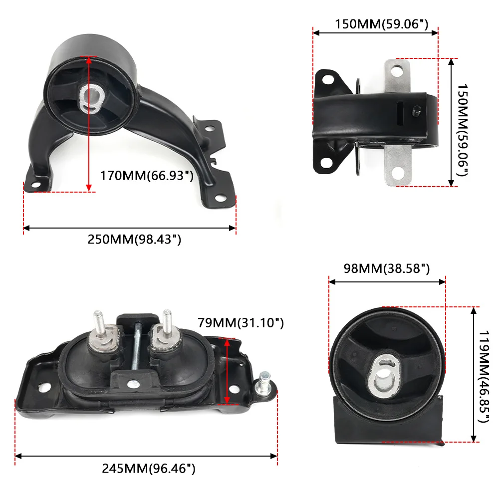 Engine Motor Trans Mounts Set For Chrysler Town & Country Dodge Grand Caravan 4&times;