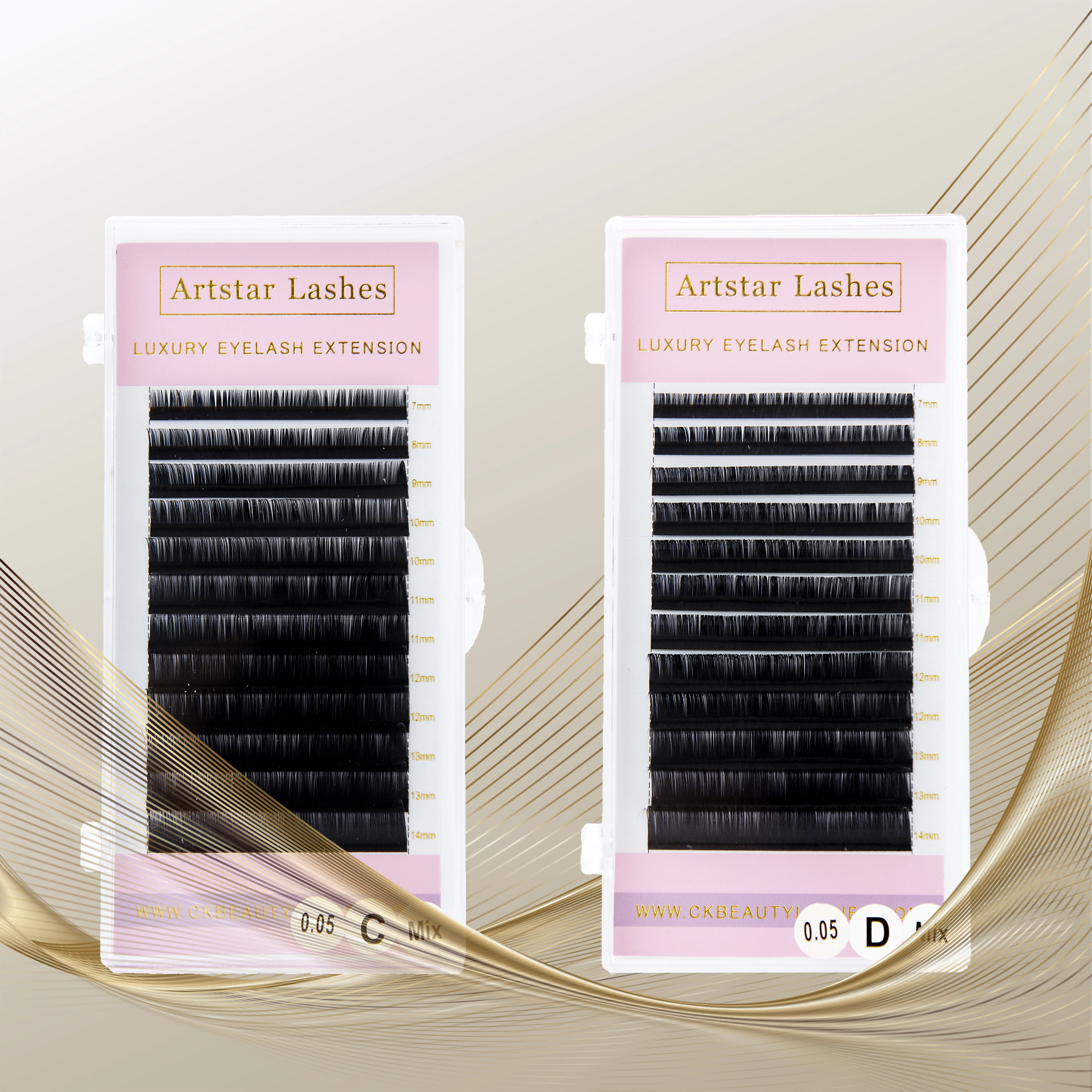 ARTSTRA 12Rows/tray Eyelash Extension C/D/CC/DD Curl 8-20MM Voluming lashes Maquiagem Cilios for Professionals