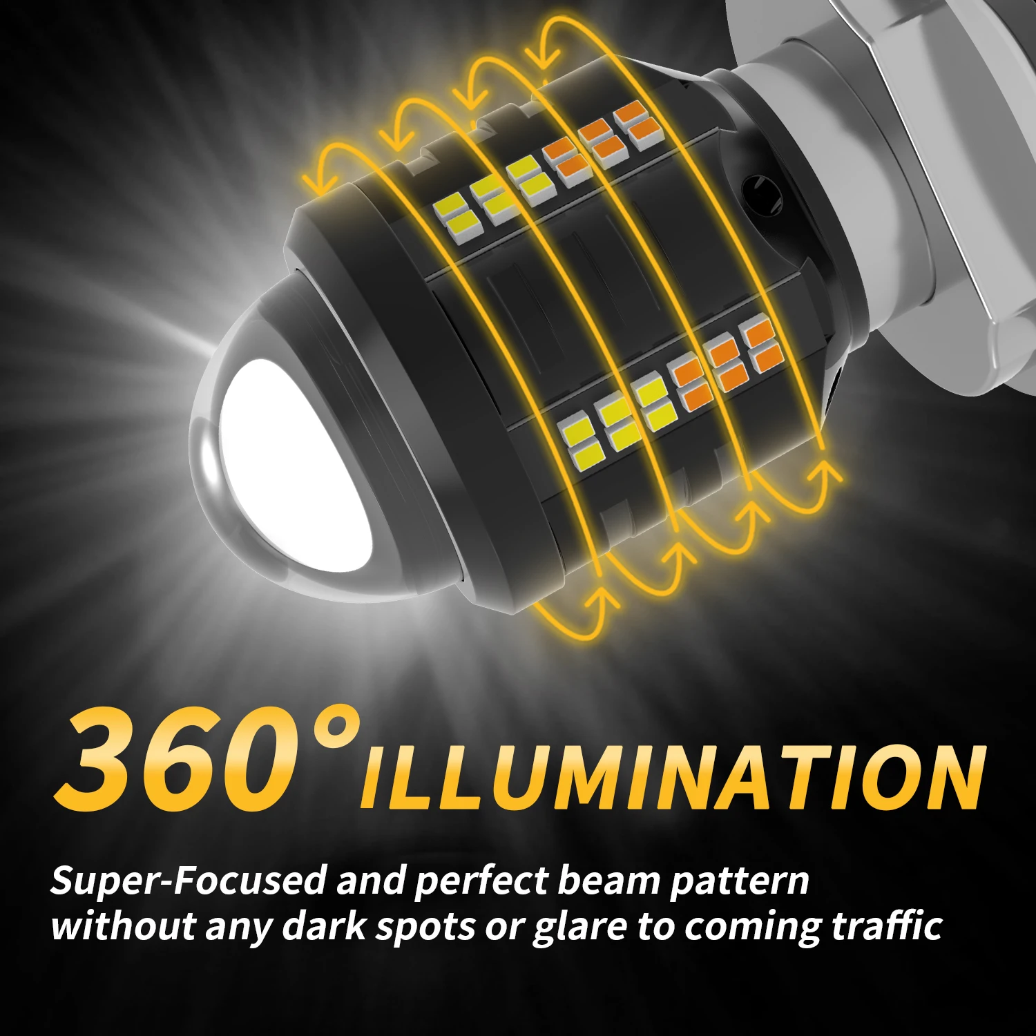 Motorcycle Led Headlight H4 BA20D P15D Bulb Canbus Hi/Lo Beam No Error 3570 CSP 12V 6000K For Motorbike