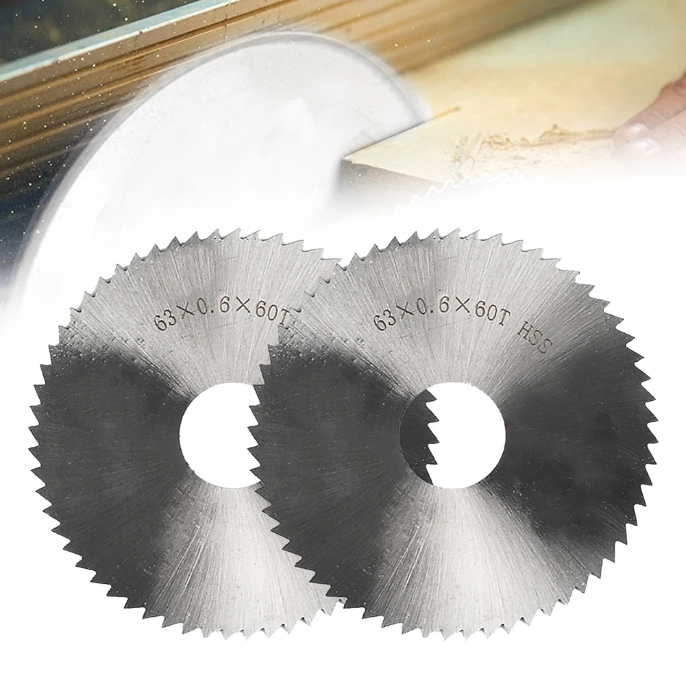 

2PCS Steel Circular Saw Blades 63mm Bore Diameter 16mm Wheel Cutting Disc For Craftsmen Jewelers Technicians Archaeologist