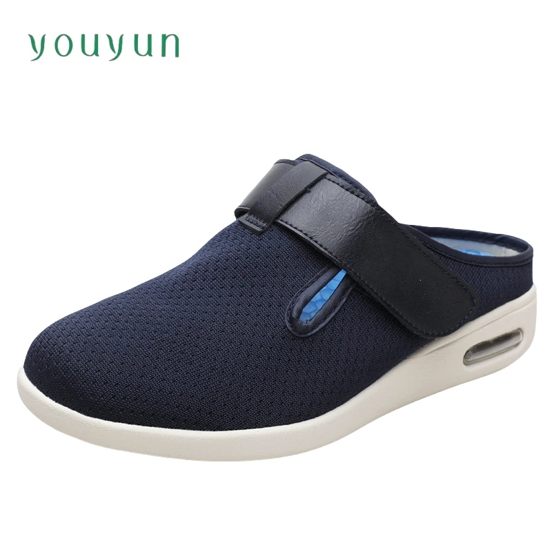Summer/autumn plus size middle-aged and elderly women's half drag sandals lightweight non slip wear-resistant men's casual shoes