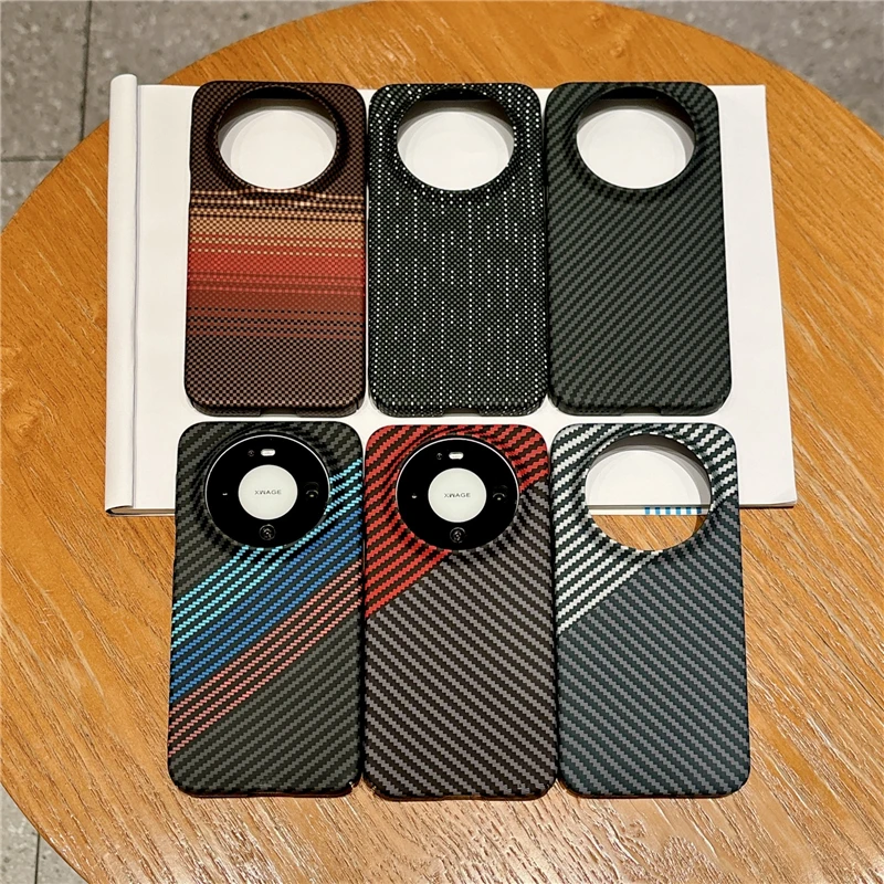 Magnetic Carbon Fiber Texture Phone Case with Wireless Charging Capability